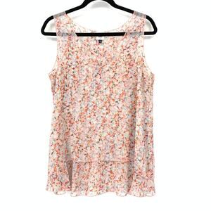 Cabi Bella Flowy Layered Tank Top Womens Size Small Multicolor Floral Print